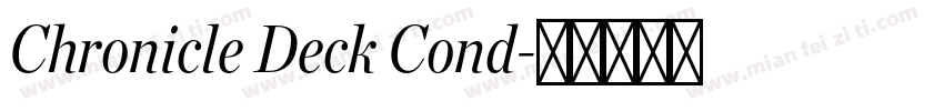 Chronicle Deck Cond字体转换
